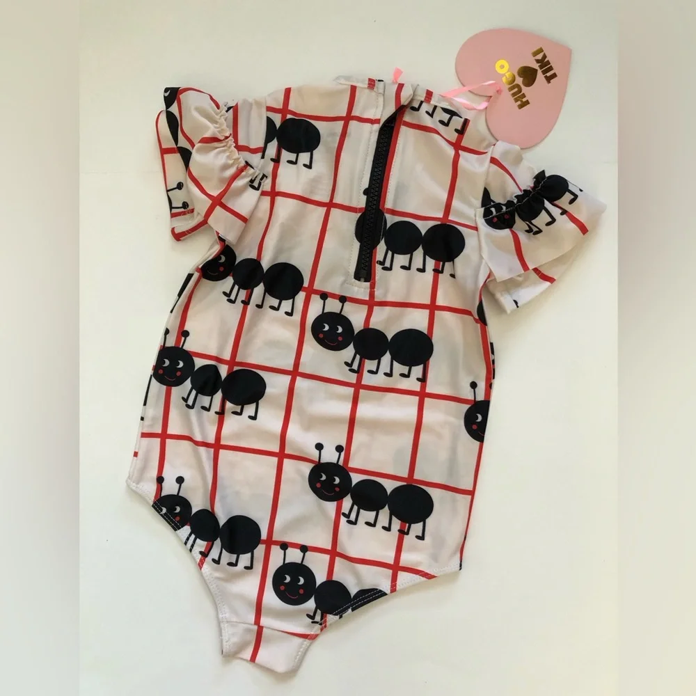 NWT Hugo Loves Tiki One piece Ruffle Swimsuit